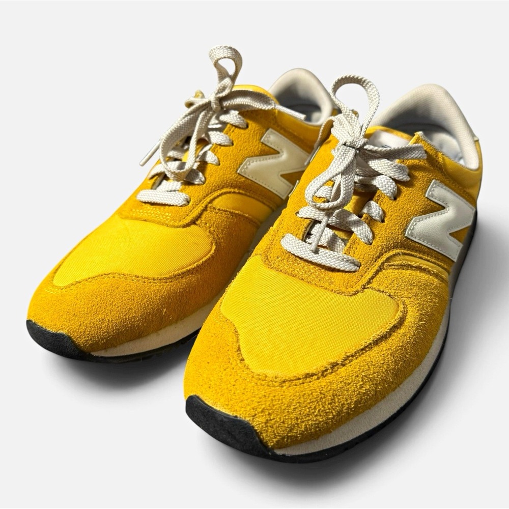New Balance 420 Mens 8.5 Yellow Suede Nylon Retro Running Sneakers UL420TT2 Low